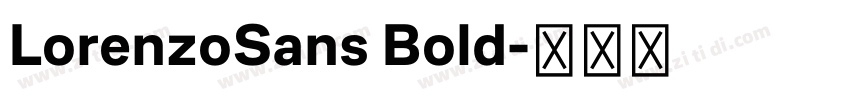LorenzoSans Bold字体转换